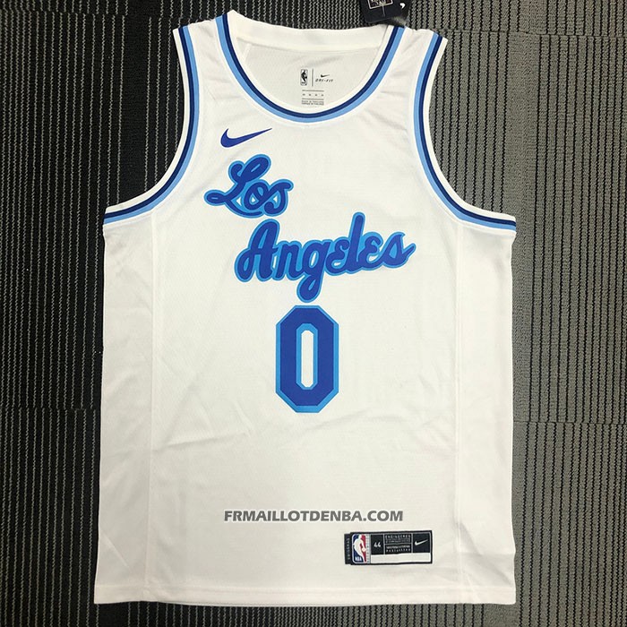 Maillot Los Angeles Lakers Russell Westbrook NO 0 Classic 2019-20 Blanc